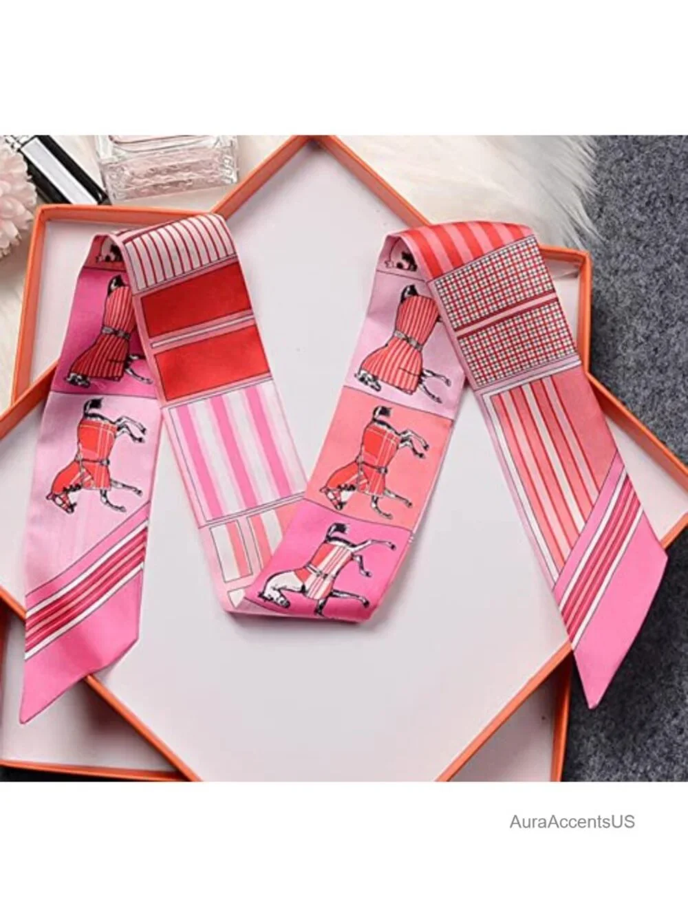 100% Mulberry Silk Scarf Hair Tie Handbag Wrap Neckerchief Narrow